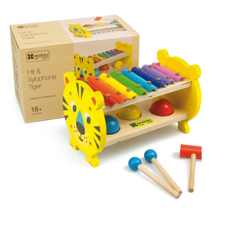 Andreu Toys - Xylofonový Tygr se zatloukadlem